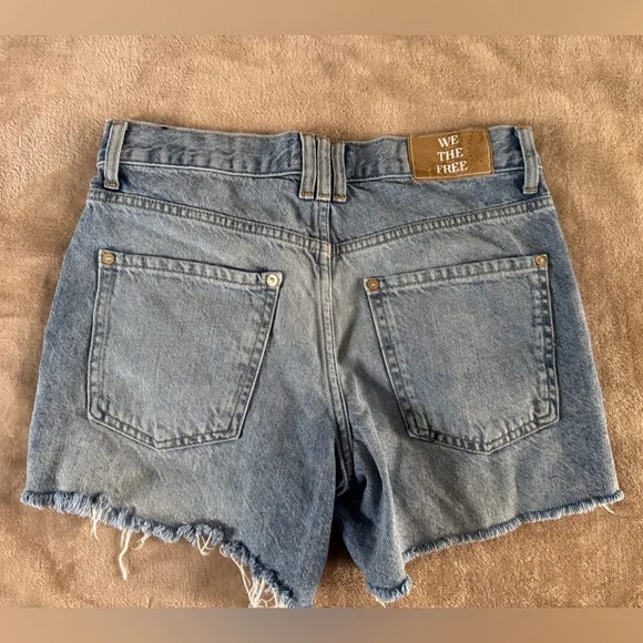 We The Free Free People Boho Festival Denim Cutoff Shorts Size 25 - Picture 5 of 8